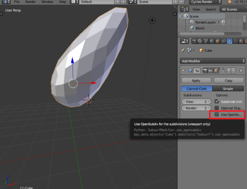 Integración y soporte de OpenSubdiv en Blender