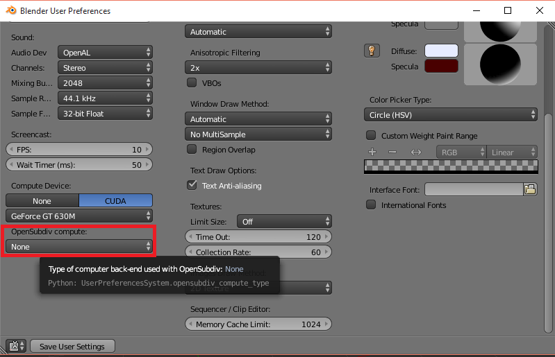 Integración y soporte de OpenSubdiv en Blender